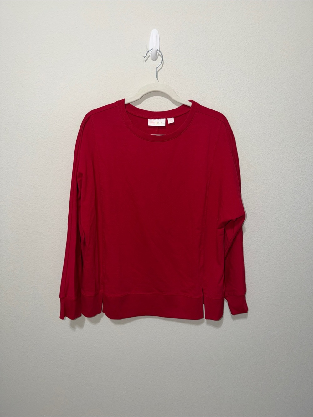 Belle by Kim Gravel Bright Red Crewneck Sweatshirt